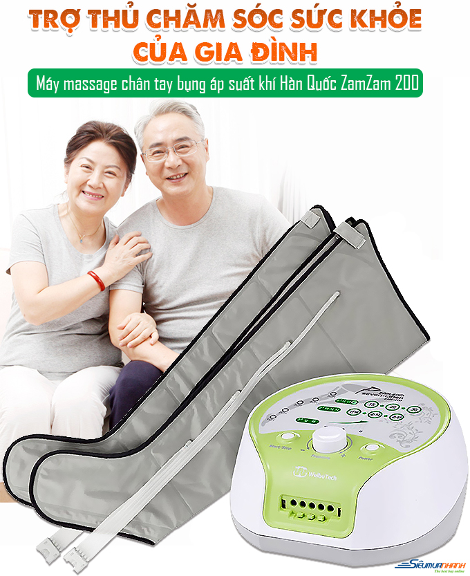 Máy massage chân tay bụng áp suất khí Hàn Quốc ZamZam 200